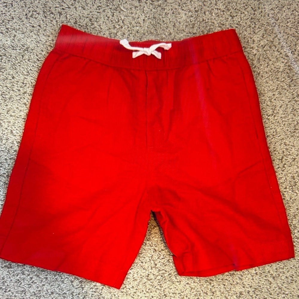 NWT Janie & Jack Red Linen Blend Shorts, 8
